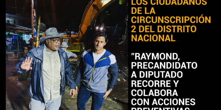 PRECANDIDATO A DIPUTADO: Raymond decidió recorrer y colaborar con acciones preventivas en su demarcación en medio de la alerta por el paso de la tormenta Franklin.